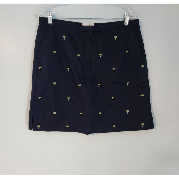 LIZGOLF Skirt Skort Tennis Pickleball Golf Navy Blue Palm Trees Pockets Lined 14 - Picture 2 of 11